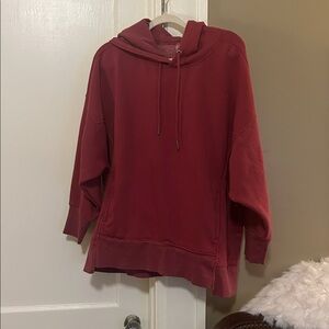 NWOT Free People Movement Sprint to the finish hoodie in Sour Cherry Size Medium